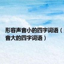形容声音小的四字词语(形容声音大的四字词语)