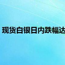 现货白银日内跌幅达1%