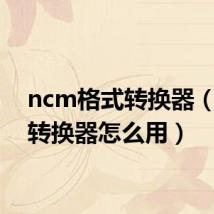 ncm格式转换器(格式转换器怎么用)