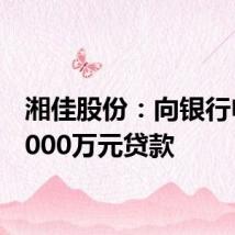 湘佳股份:向银行申请2000万元贷款