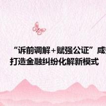 “诉前调解+赋强公证”咸安法院打造金融纠纷化解新模式