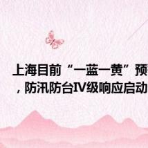 上海目前“一蓝一黄”预警高挂,防汛防台IV级响应启动