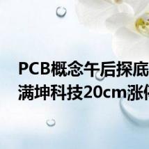 PCB概念午后探底回升 满坤科技20cm涨停