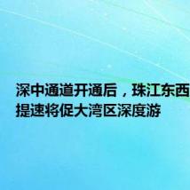 深中通道开通后,珠江东西岸交通提速将促大湾区深度游