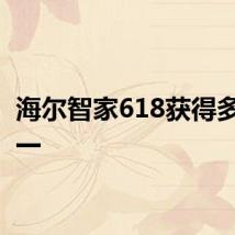 海尔智家618获得多项第一