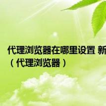 代理浏览器在哪里设置 新闻内容(代理浏览器)