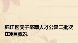 锦江区交子峯萃人才公寓二批次​项目概况