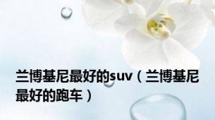 兰博基尼最好的suv（兰博基尼最好的跑车）