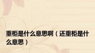 重柜是什么意思啊（还重柜是什么意思）