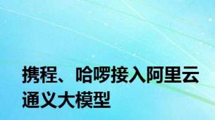 携程、哈啰接入阿里云通义大模型