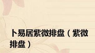 卜易居紫微排盘（紫微排盘）