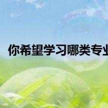 你希望学习哪类专业？