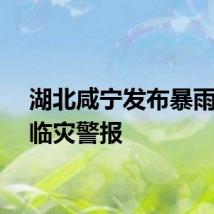 湖北咸宁发布暴雨橙色临灾警报