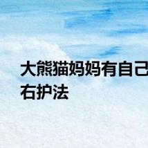 大熊猫妈妈有自己的左右护法
