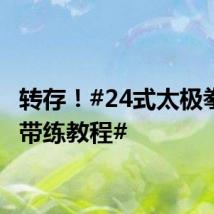 转存!#24式太极拳完整带练教程#