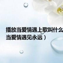 播放当爱情遇上歌叫什么名字（当爱情遇见永远）