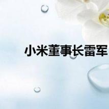 小米董事长雷军