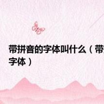 带拼音的字体叫什么(带拼音的字体)