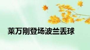 莱万刚登场波兰丢球