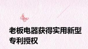 老板电器获得实用新型专利授权