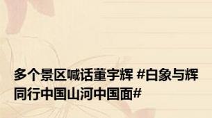 多个景区喊话董宇辉 #白象与辉同行中国山河中国面#