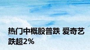 热门中概股普跌 爱奇艺跌超2%