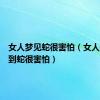 女人梦见蛇很害怕（女人做梦梦到蛇很害怕）