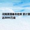 河南夏播基本结束 累计夏播面积达8890万亩