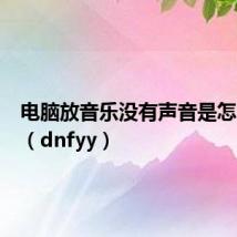 电脑放音乐没有声音是怎么回事（dnfyy）
