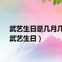 武艺生日是几月几日(武艺生日)