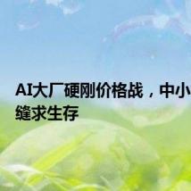 AI大厂硬刚价格战,中小模型夹缝求生存