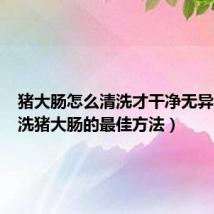 猪大肠怎么清洗才干净无异味（清洗猪大肠的最佳方法）
