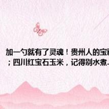加一勺就有了灵魂!贵州人的宝藏调味料;四川红宝石玉米,记得别水煮……