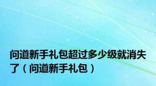 问道新手礼包超过多少级就消失了（问道新手礼包）