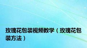 玫瑰花包装视频教学（玫瑰花包装方法）