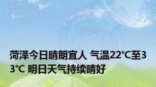 菏泽今日晴朗宜人 气温22℃至33℃ 明日天气持续晴好