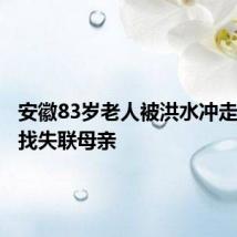 安徽83岁老人被洪水冲走,儿子找失联母亲