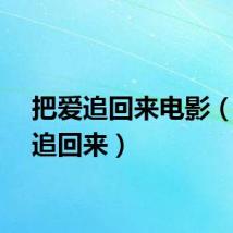 把爱追回来电影（把爱追回来）