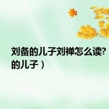 刘备的儿子刘禅怎么读?（刘备的儿子）