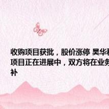 收购项目获批,股价涨停 昊华科技回应:项目正在进展中,双方将在业务上形成互补