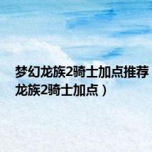 梦幻龙族2骑士加点推荐（梦幻龙族2骑士加点）