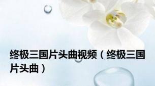 终极三国片头曲视频（终极三国片头曲）