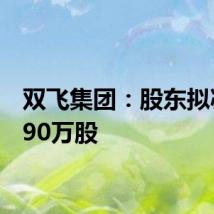 双飞集团:股东拟减持290万股