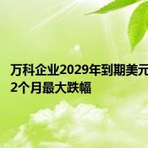 万科企业2029年到期美元债势创2个月最大跌幅