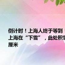 倒计时!上海人终于等到!30℃的上海在“下雪”,此处积雪已达60厘米