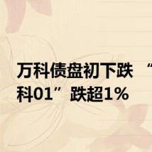 万科债盘初下跌 “22万科01”跌超1%