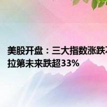 美股开盘:三大指数涨跌不一 法拉第未来跌超33%
