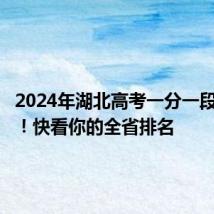 2024年湖北高考一分一段表来了!快看你的全省排名