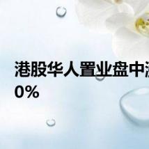 港股华人置业盘中涨超30%
