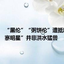 “黑伦”“粥饼伦”遭抵制 “山寨明星”并非洪水猛兽